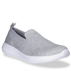 Athletic Works Slip On Sneaker , Grey & White, 7.5